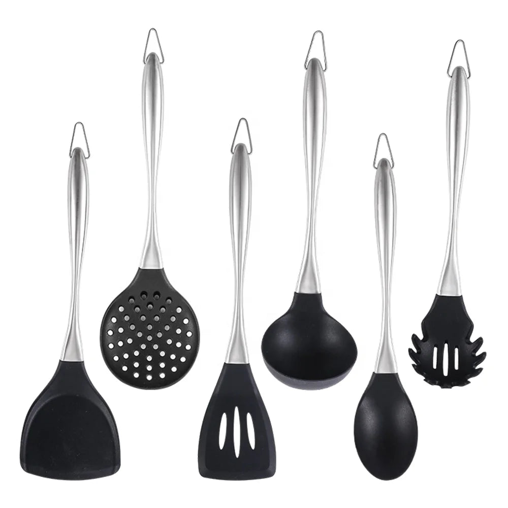 Manjia Silicone Non-stick Kitchen Utensil Cooking Utensils Set Heat Resistant Cookware Kitchen Tools BFJM044