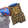 Custom Volleyball Medals Gold Silver Bronze For Carnival Sukan MYSED 2025 Medal and Football Basketball Metal Medals with Ribbon