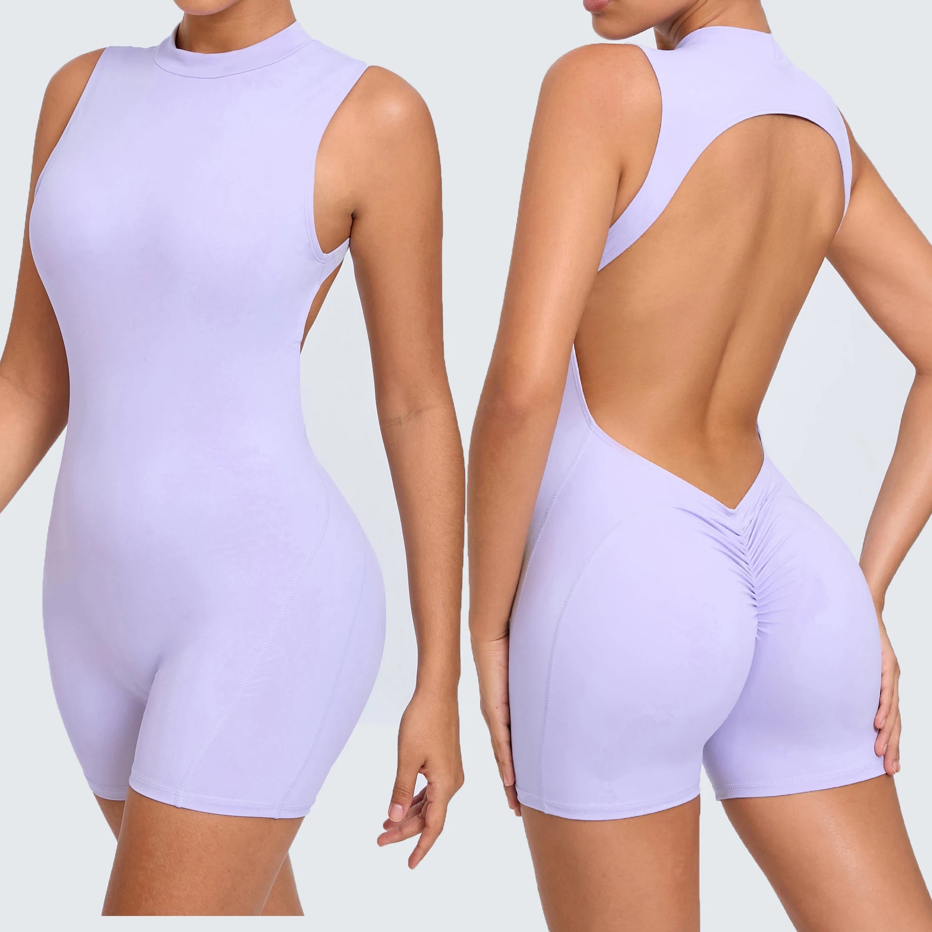 In Stock New Design Sexy Backless Yoga Jumpsuit on Piece Women's Gym Jumpsuit Fitness Gym Wear High Quality Sports Jumpsuit