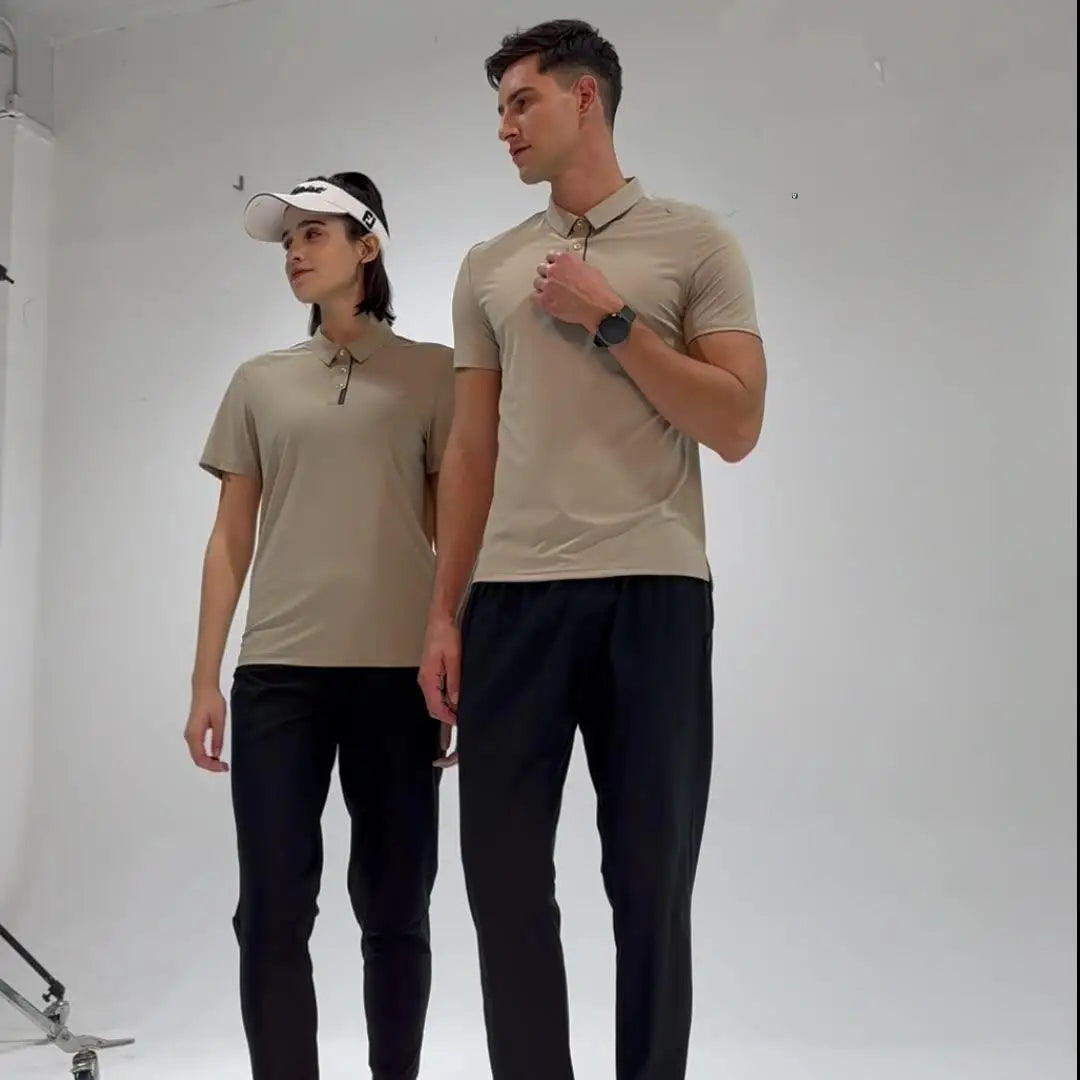 Men's Casual Work T-Shirts Quick Dry Anti-Pilling Outdoor Performance Fitness Wear Solid Print Silk Knitted Nonwoven