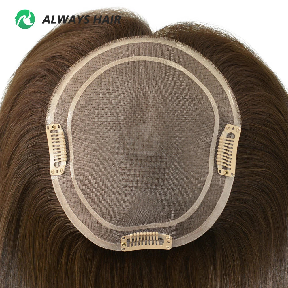 TP04 16" Natural Straight Chinese Remy Human Hair Women Hair Piece