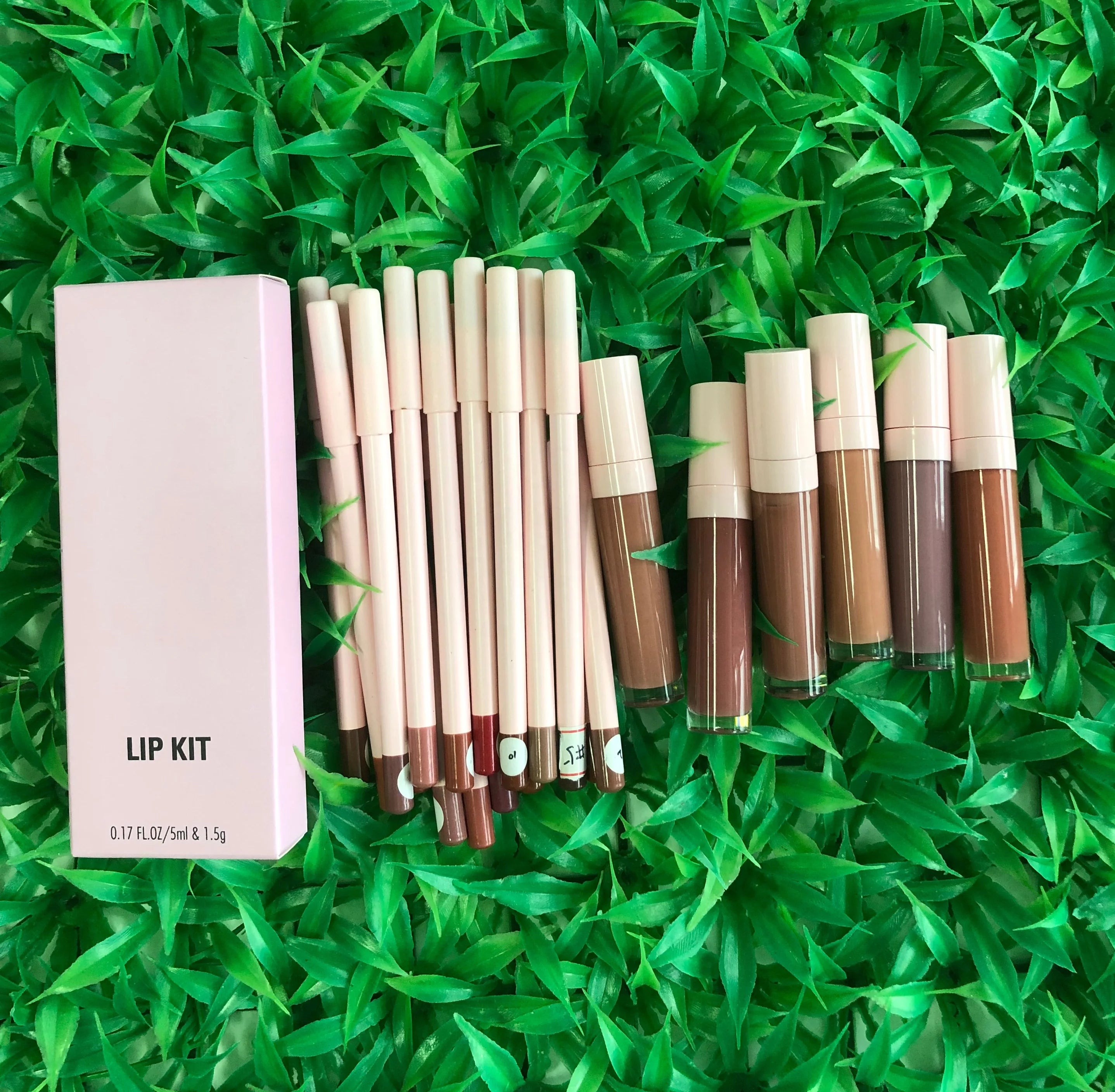 Customizable Lip Sets Cruelty Free Matte Lip Liner Pink Lip Kit With Private Label