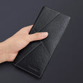 Men's Long Genuine Leather RFID Zipper Anti-theft Brush Bag Large-capacity Multi-function Card Wallet Handbag Wholesale