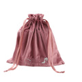 Embroidery Logo Velvet Jewelry Packaging Bag Gift Drawstring Velvet Pouch High End Shoe Dust Bag