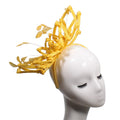 Wholesale Hair Accessories Women Church Hat Golden Bridal Fascinator Wedding Derby Hat Feather Headbands for Ladies and Kids
