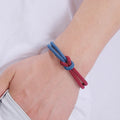 Waterproof Mens Nylon Rope Bracelet Fashion Stainless Steel Matted Magnetic Clasp Mixed Color Milan Rope Nautical Knot Bracelet