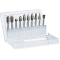 10 Pieces Tungsten Carbide Rotary Burr Set Double Cutting Point Files