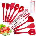 Food Grade Heat Resistant 10 Piece Kitchenware Tool Spoon Whisk Tongs Non-stick Cooking Spatula Silicone Kitchen Utensil Set