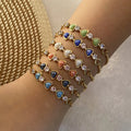 European American New Vintage Love Bracelets Light Luxury Zircon Bracelet Full Diamond Stainless Steel Bracelet