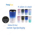 TY 13oz 17oz Stock Custom Logo Travel Tumbler Double Wall Stainless Steel Insulated Coffee Cup Lid Vacuum Cup Temperature