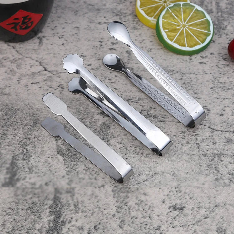 Stainless Steel Ice Cubes Tongs Sugar Tongs Towel Serving Tongs