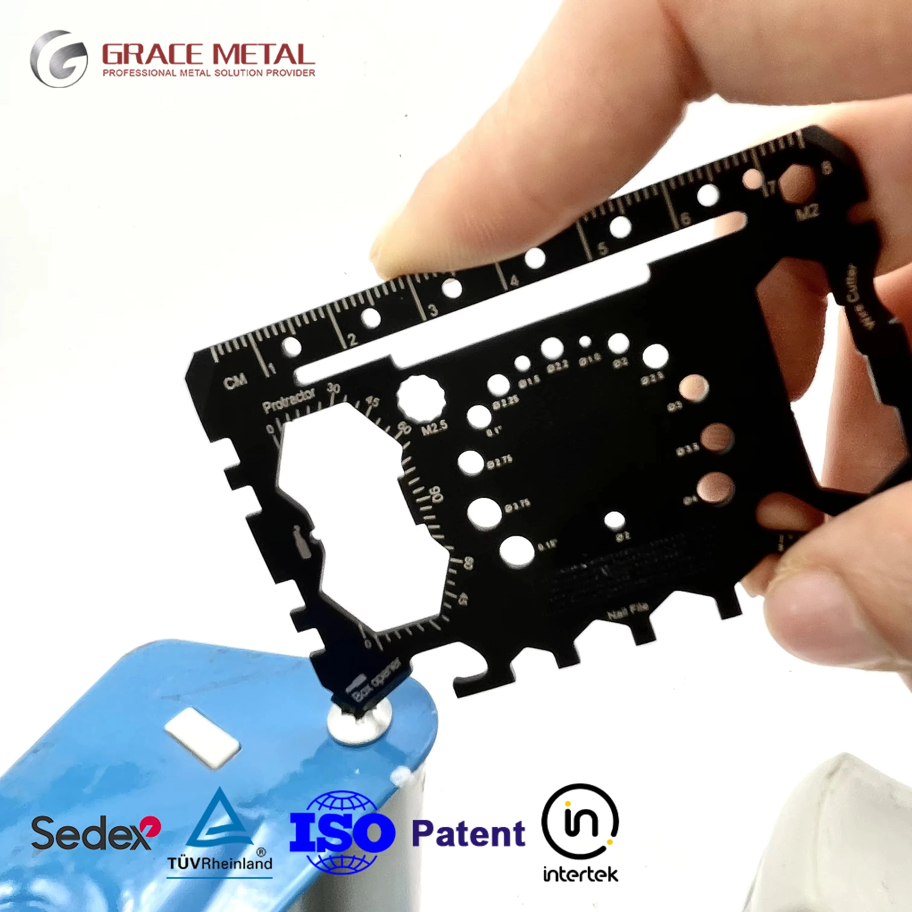 50 in 1 Giveaway Mini Gifts Multitool Business Card Stainless Steel Custom Logo EDC Gadgets Survival Card Tool Multi Tool Card