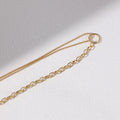 Nagosa Vintage 925 Sterling Silver 14k 18k Gold Vermeil Double Chain Layer Link Necklace