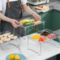 Multifunction Install Simple Floating Trapezoid Transparent Kitchen Storage Shelf