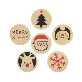 120PCS/Lot 3cm Round Vintage Christmas Theme Sealing Sticker DIY Gifts Posted Baking Decoration Multifunction Sticker Label