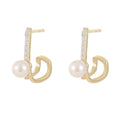Hot Sale S925 Sterling Silver Jewelry Delicacy Cubic Zirconia Pearl Stud Earings