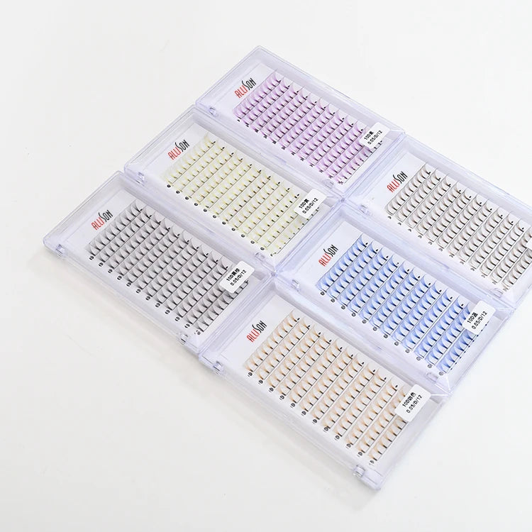 Premade Fan Eyelash Extension Korean Pbt Silk C D Curl Mixed Length Customized Package