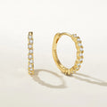 Nagosa Classic Jewelry 18k Gold Vermeil 925 Sterling Silver Cubic Zirconia Huggie Hoop Earrings for Women