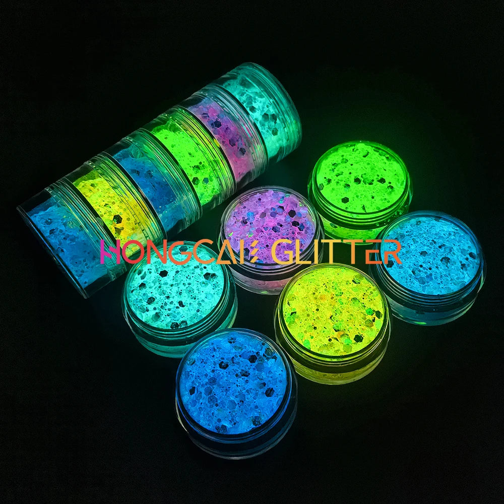 Bulk Wholesale Glitter Chunky Mix for Nail Art Tumbler Glow Sticks Crafts Glitter Christmas Decorations
