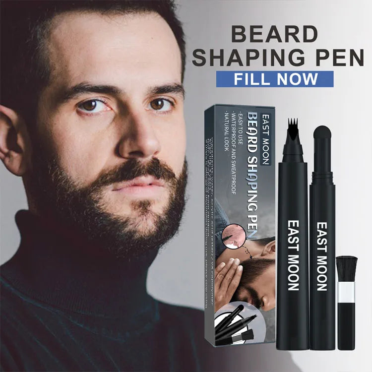 East Moon  Long Lasting  Beard Enhancement Brush and Hairline Filler Kit Mens Beard Pencil Filler Pen