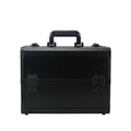 OBOX Luxury Fashionable Black Makeup Case Custom Logo for Girls Professional Cosmetics Carry Hanging Vanity Box