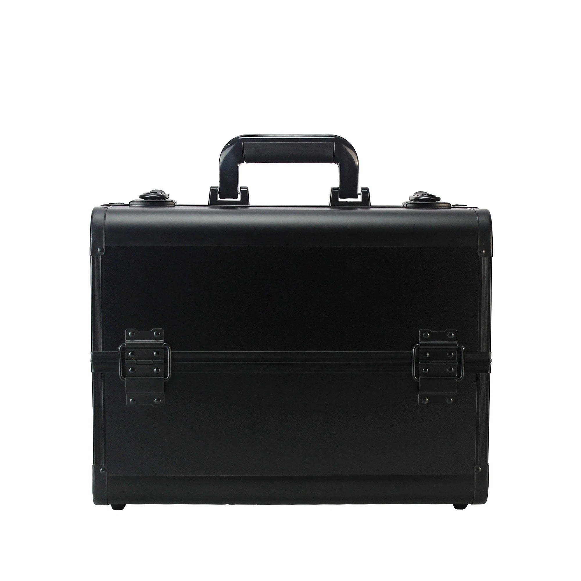 OBOX Luxury Fashionable Black Makeup Case Custom Logo for Girls Professional Cosmetics Carry Hanging Vanity Box
