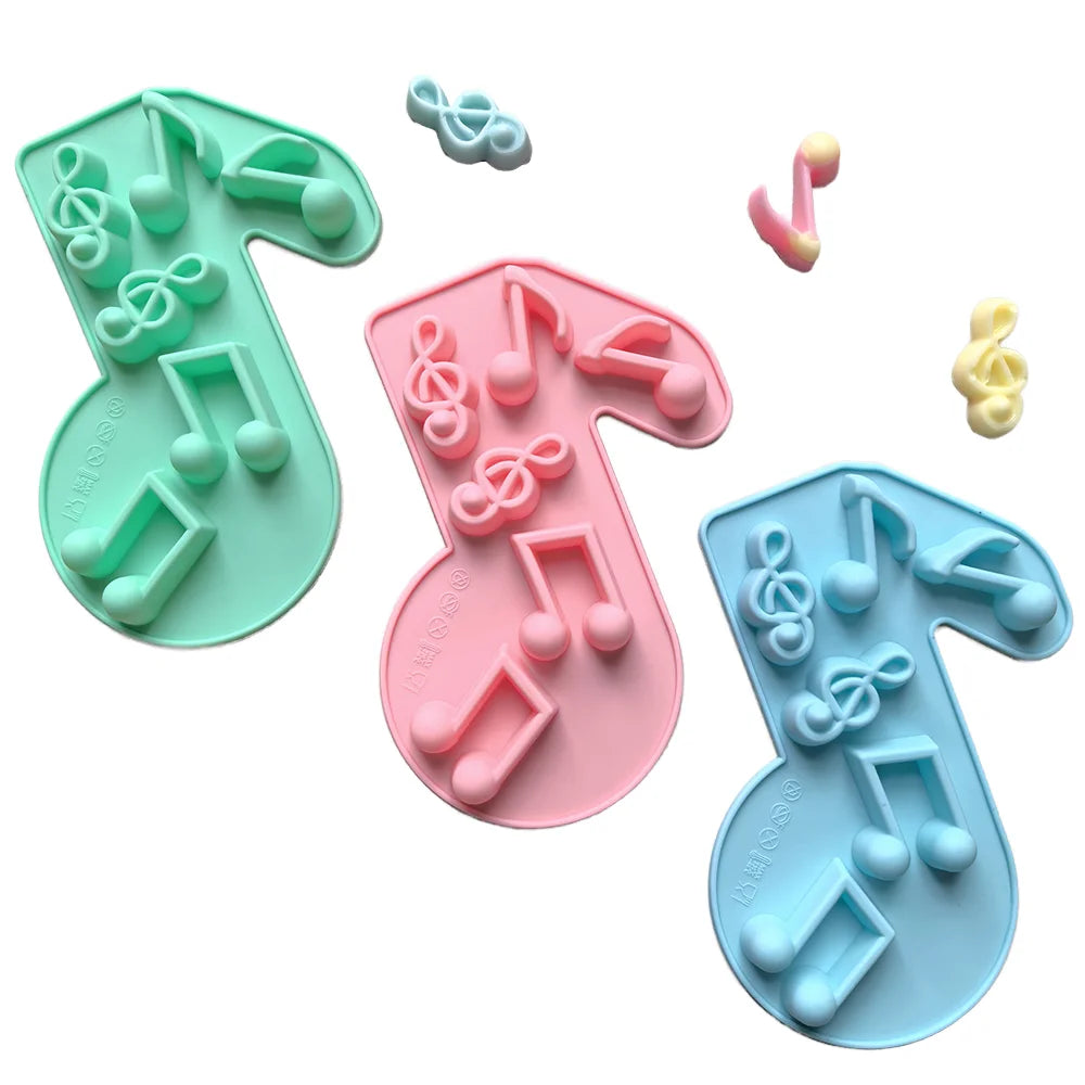 Silicone Musical Symbol Mold for DIY Pudding Dessert Cake Chocolate Decor for Home Kitchen Baking Tools and Candle Ice Mould MegaBDM