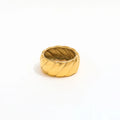Joolim Jewelry Wholesale 18K Gold Plated Chunky Stainless Steel Rings for Women Dainty Rings