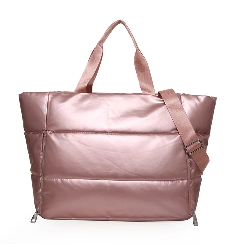 Sports Travel Bags with Yoga Mat Holder Puffer Duffel Bag Customized Fashion Custom Gym Bag Women