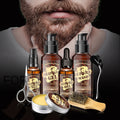 Custom Label Soften Moisturizing Beard Care Shea Butter Moisturizing Beard Oil Set Kit for Men