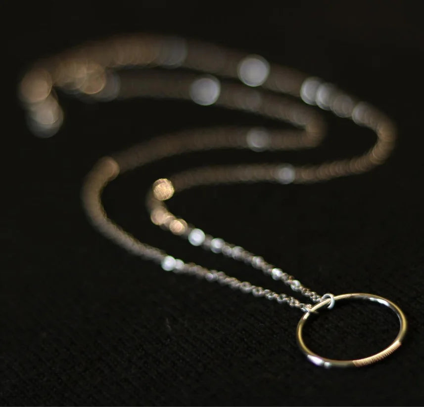 Shackle Day Round Necklace Circle Short Necklace Golden Slave Choker