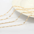 Factory Wholesale 14K Gold Plated Irregular Shape Brass Chain for Diy Jewelry Necklace Bracelet Making Chains Roll Accessories