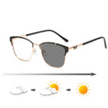 2023 Wholesale New Design Metal Optical Frames Women Color Change Eyewear Frame Photochromic Anti Blue Light Glasses