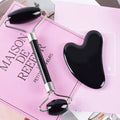 Huiying Best seller OEM anti-cellulite natural black obsidian tool set black roller Kit