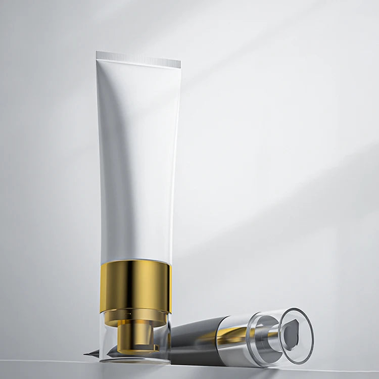 Airless Pump Jar for Lipstick Packaging PE Plastic Material 30ml/50ml Capacity Custom Color Cosmetic Skincare Sun Protection
