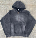 100% Cotton Solid Winter Short Cropped Luxury Oversize Stand Collar Men's Hoodie Heavyweight Custom Streetwear
