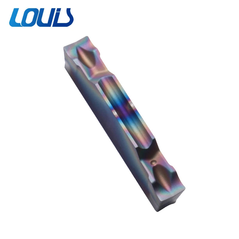 Louis CNC Inserts Colorful Titanium Alloy Stainless Steel PVD Coated Cut Slotting TDJ2.0 TDJ2.5 TDJ3.0 TDJ4.0 Quenched OEM
