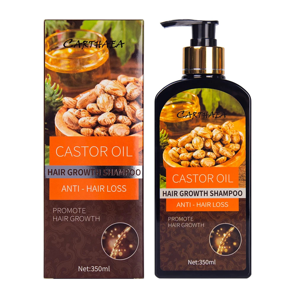 Professional High Effective 500ml Hair Care Product Castor Oil Anti Hair Loss 350ml Hair Growth Shampoo