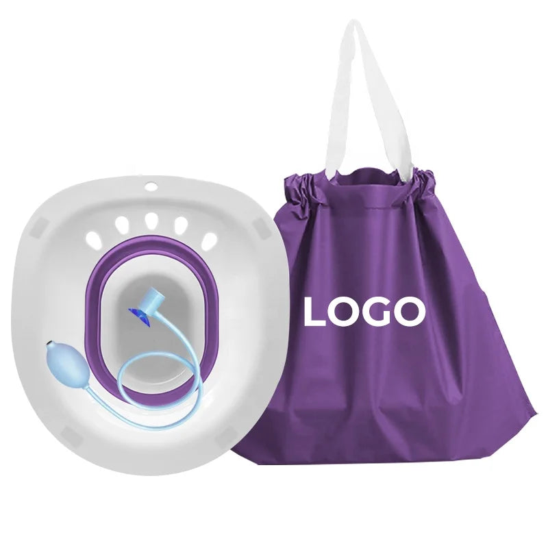 2023 Toilet Sitz Bath Tub Hip Basin Yoni Steam Seat Drawstring Bags Sitz Bath for Toilet Seat Foldable Yoni Steam Seat Logo Bags