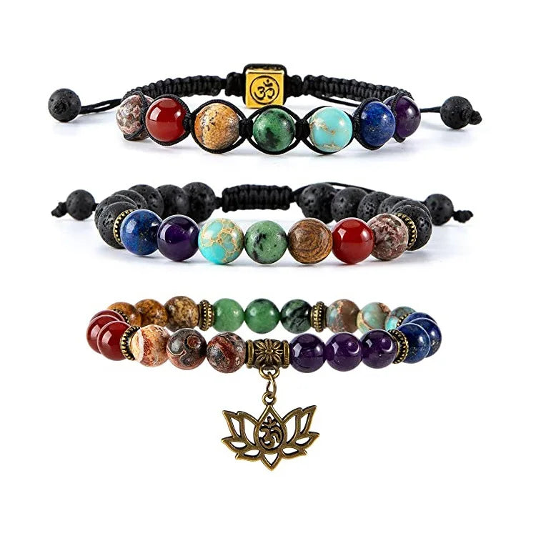Chakra Bead Bracelets for Women 8mm 7 Chakra Healing Bracelet with Real Stones Anxiety Meditation Yoga Gemstone Jewelry