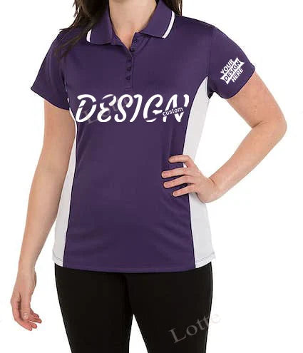 OEM Custom Formal Women's High Quality Breathable Solid Jersey Knitted Silk Screen Printed for Shirt