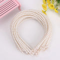 Princess White Pearl Headband for Girls Handmade Beaded Children's Hair Accessories