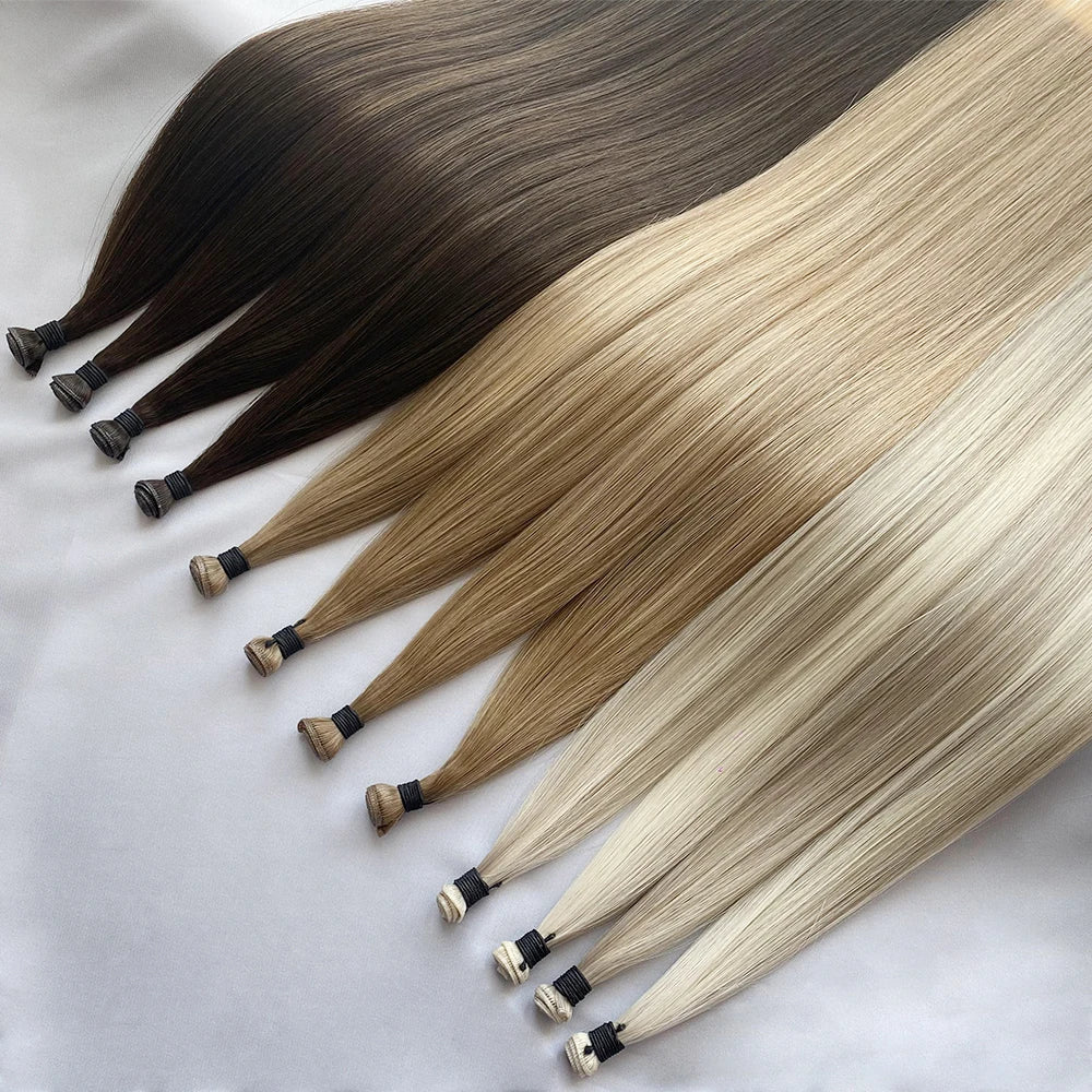 2025 New Design Thick Ends Popular Colored Hair Extension Genius Weft