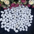 White Marble Jade Crystal Gravel Stone Natural Healing White Jade Tumbled Stone for Decor