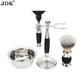 Men's Gift Set Custom Logo Shaving Kit Brush Set with Shaving Brush Razor Shaving Bowl and Shaving Stand for Men