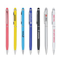 Custom Printed Yellow Office Ballpoint Pen Comfort Grip with Novelty Banner Design Promotional Logo Pen