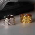 ICEBELA Jewelry Western Style Micro-inlaid Zircon Ring Female Wrinkled Texture Rings Jewelry Women 925 Sterling Silver
