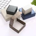 2024 New Square Foldable Embossing Cosmetic Packaging Small Corrugated Board Paper Gift Box Recycled Materials Sponge Lining