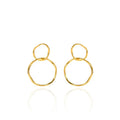 Wholesale New Design 925 Sterling Silver Geometry Irregularity Round Cool Women Jewelry Gold Plated Hoop Earring