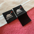Sewing on Brand logo Clothing Hem Label for Sleevehigh Density Shirt Bottom Woven Hem Tags